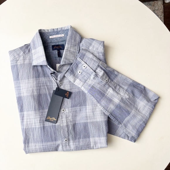 Good Man Brand Men’s Lightweight Cotton Button Down Shirt Size Medium New - Picture 1 of 7